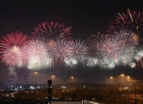 康定市焰火晚会
